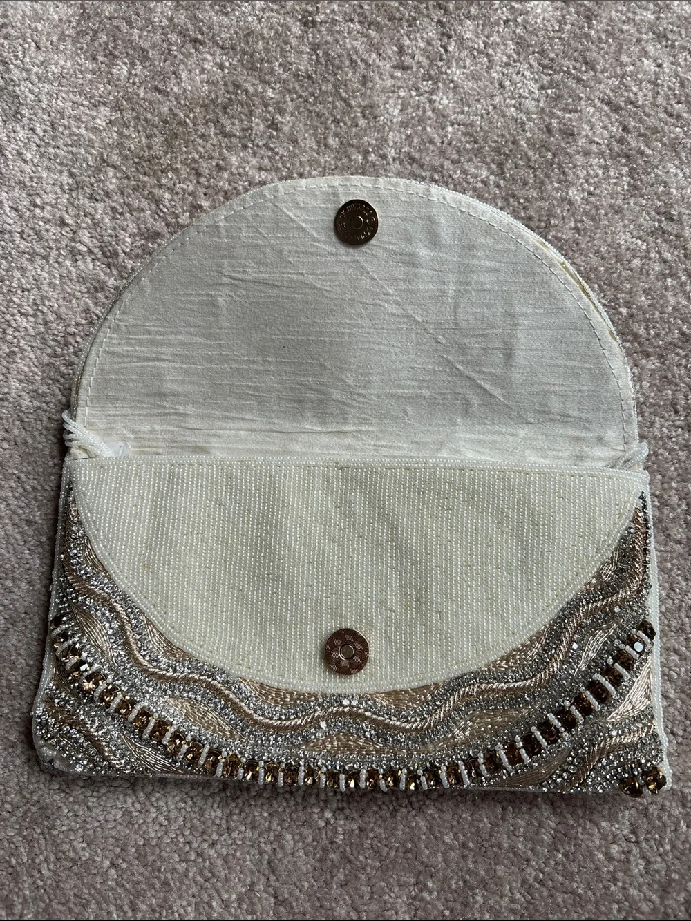 Vintage custom embellished clutch